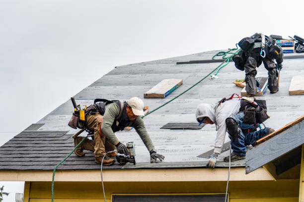 Professional Gutter Installation technician working in Horntown, VA